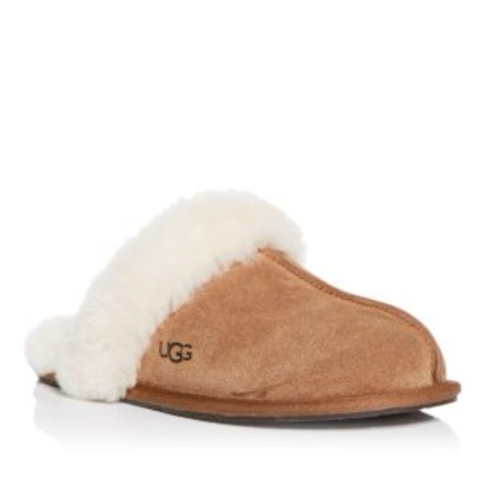 UGG Chestnut Sheepskin Slippers with Cream Lining